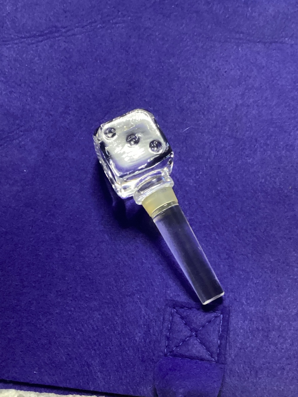 Mikasa Crystal Dice Wine Bottle Stopper - Excellent Condition - Never Used